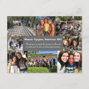 Short term mission trip postcard
