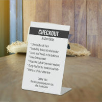 Short term Rental Checkout Instructions Vacation
