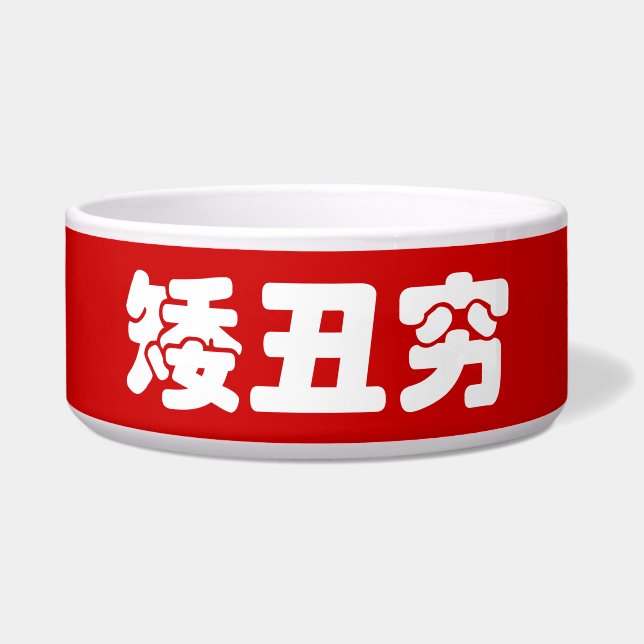 Short, Ugly & Poor 矮丑穷 Chinese Hanzi MEME (Front)