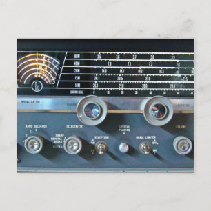 Short Wave Radio Receiver Postcard