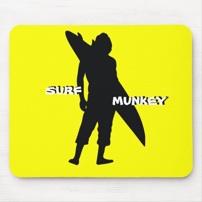 Shortboarder silhouette design mouse pad (Front)