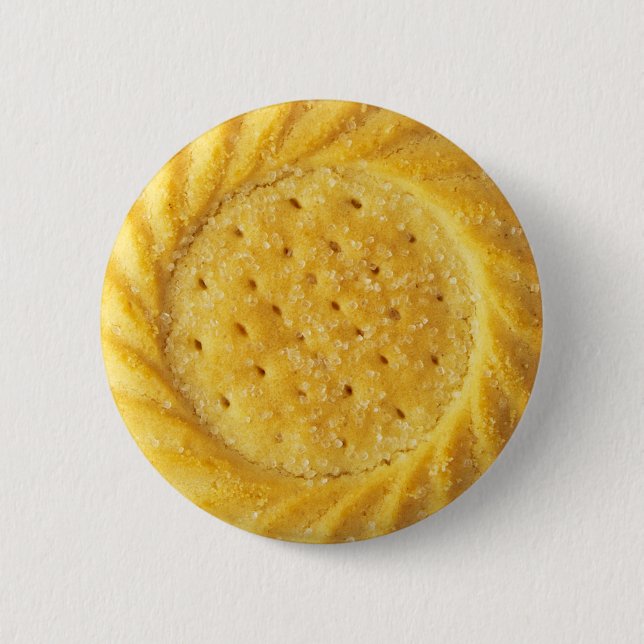 Shortbread Biscuit Pinback Button (Front)