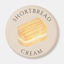 Shortbread Cream Biscuit Hand Drawn Magnet