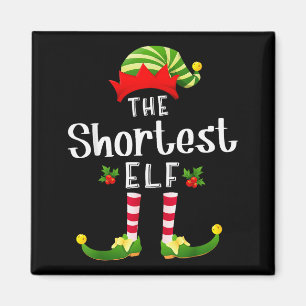 Shortest Christmas Elf Matching Pajama X-mas Party Magnet
