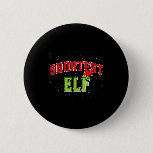 Shortest Elf Christmas Family Matching Group Xmas  2 Inch Round Button