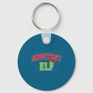 Shortest Elf Christmas Family Matching Group Xmas  Keychain