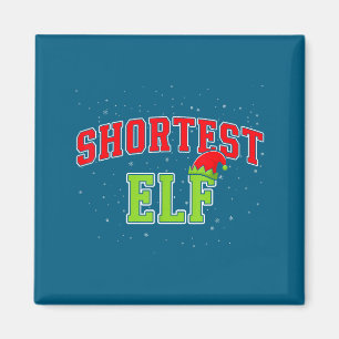 Shortest Elf Christmas Family Matching Group Xmas Magnet