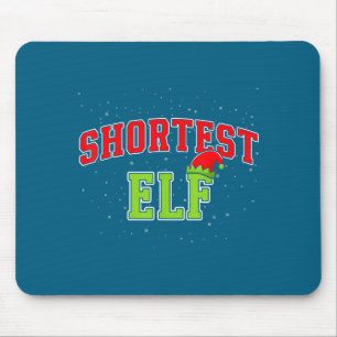 Shortest Elf Christmas Family Matching Group Xmas Mouse Pad