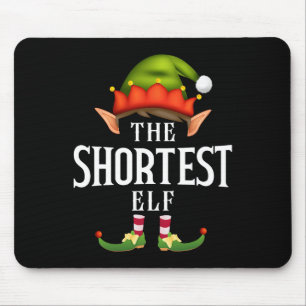Shortest Elf Group Fun Christmas Pajama Party Mouse Pad