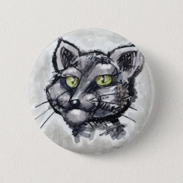 Shorthair Cat 2 Inch Round Button (Front)