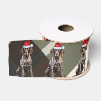 Shorthair Pointer Holiday Plaid Cute Dog Christmas Grosgrain Ribbon