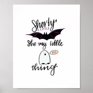 Shorty Batty Funny Retro Poster