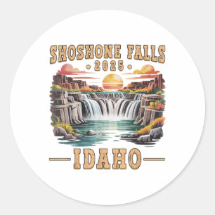 Shoshone Falls 2025 Idaho Road Trip Vacation Adven Classic Round Sticker