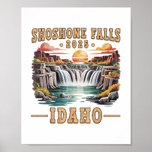 Shoshone Falls 2025 Idaho Road Trip Vacation Adven Poster