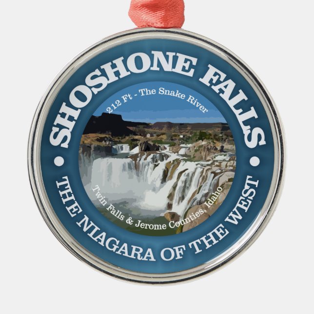 Shoshone Falls Metal Ornament (Front)