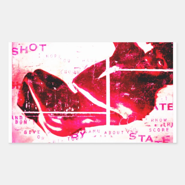 shot by state poster rectangular sticker (Front)