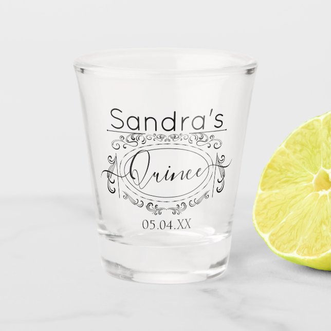 Shot glass Birthday Quinceanera Party Favour (Front)