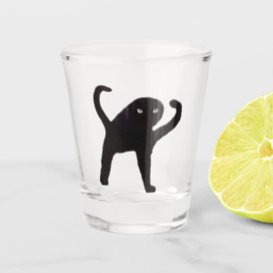 Shot Glass Cursed Cat Meme