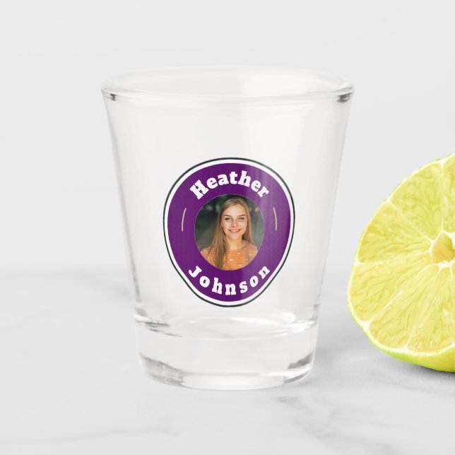 Shot Glass -Custom Personalized (add name & photo) (Front)