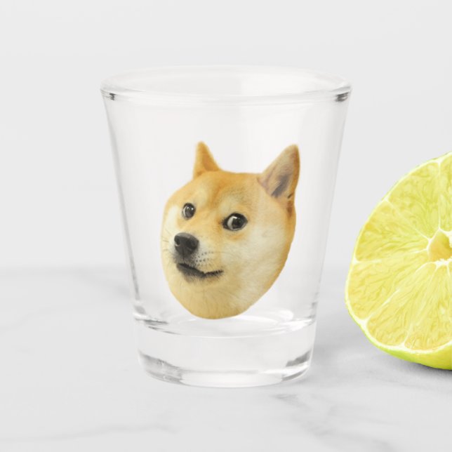 Shot Glass Doge Dog Meme (Front)