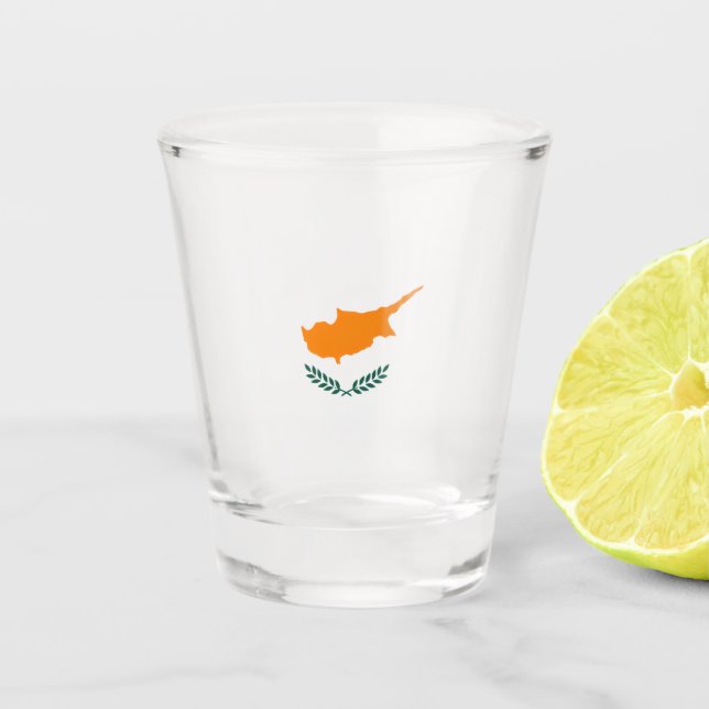Shot Glass (Flag of Cyprus) (Front)
