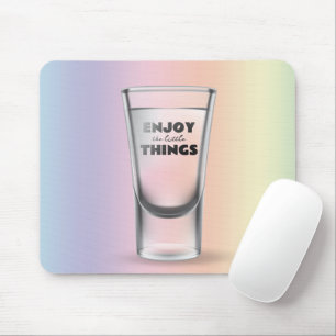 Shot Glass On Rainbow Background Mouse Pad