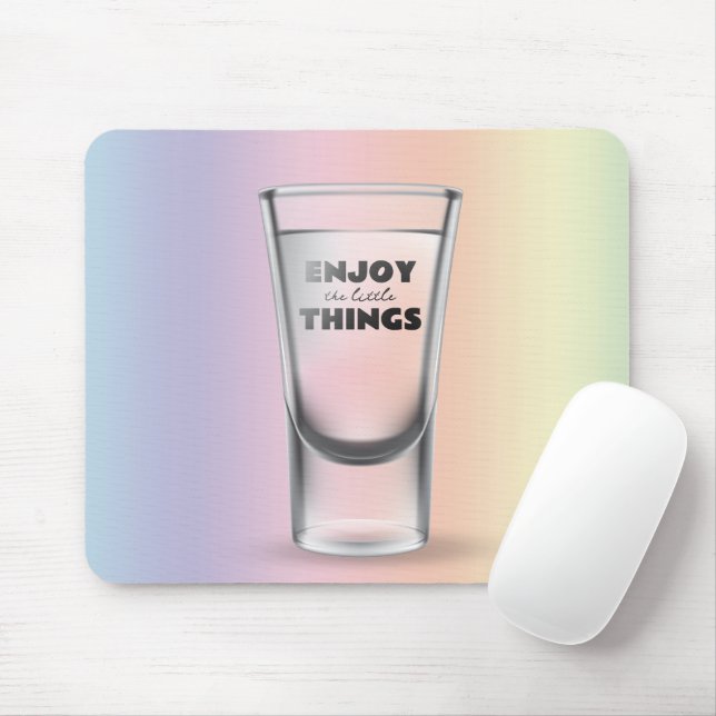 Shot Glass On Rainbow Background Mouse Pad (With Mouse)