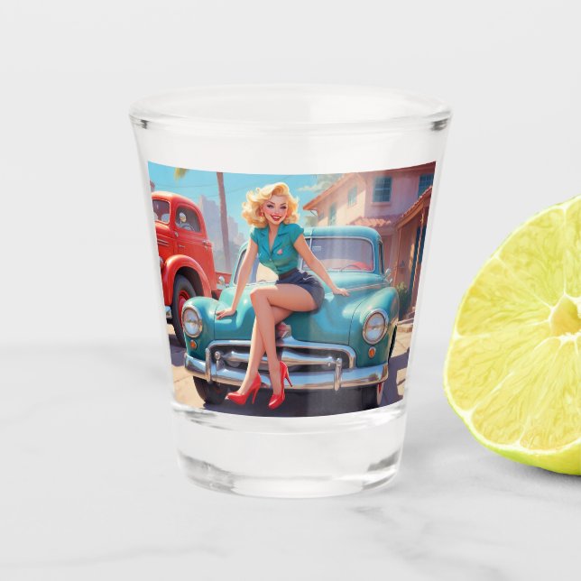 Shot Glass Pin-up Glass (Front)