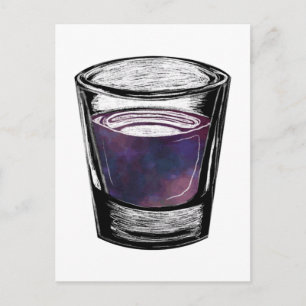 shot glass postcard