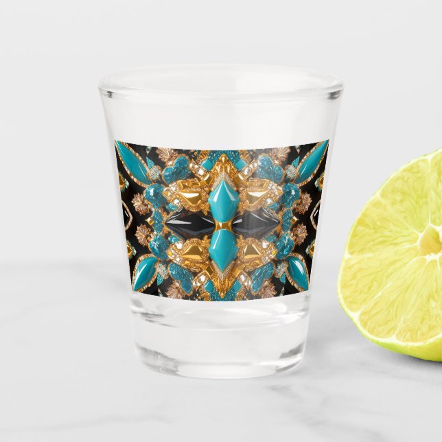 Shot glass with Bahamas Colours (Front)