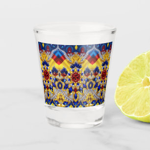 Shot glass with Romanian Colours