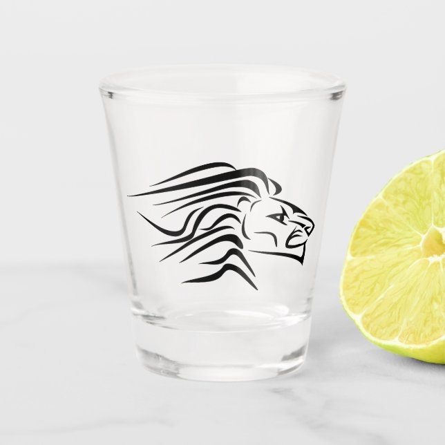 Shot Glass with Running Lion (Front)