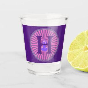 Shot Glass - Yoga Zen - Personalized - Add Initial