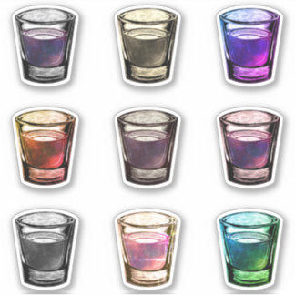 shot glasses sticker
