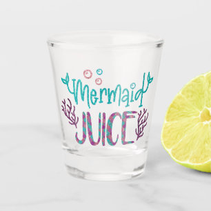 Shot Mermaid Juice Fun Glitter Scales Glass