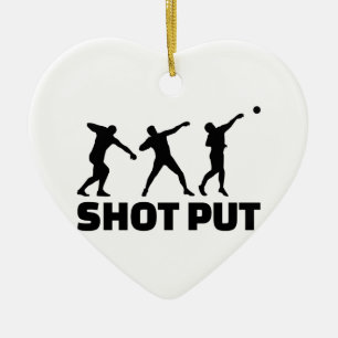 Shot put ceramic ornament