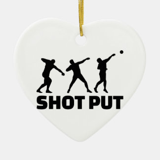 Shot put ceramic ornament