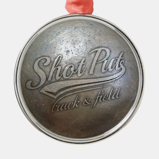 shot put implement metal ornament (Front)