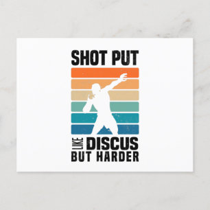 Shot Put Sports   Shot Putter Funny Sayings Gifts Postcard