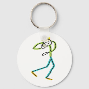 Shot Put Stickman Keychain