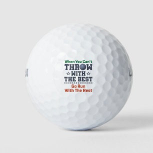 Shot Put Track and Field Funny Throwing Quote Golf Balls