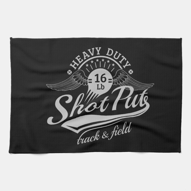 shot put wings kitchen towel (Horizontal)