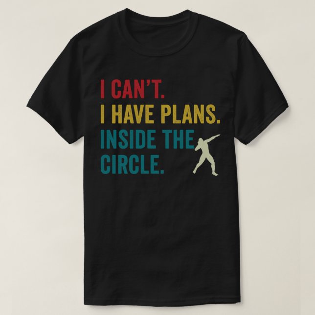 Shot Putt Athlete Shot Putter Plans inside Circle  T-Shirt (Design Front)