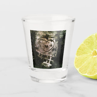 Shot through the Heart Shot Glass