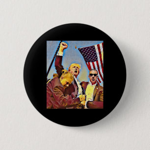 Shot Trump Fight 2 Inch Round Button