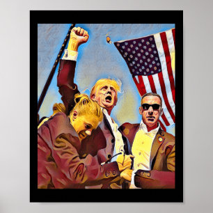 Shot Trump Fight Poster