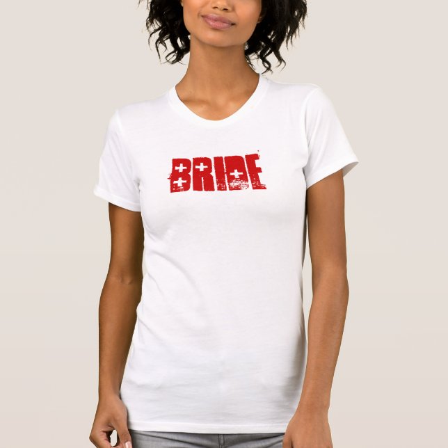 SHOTGUN Bride Tank (Red on White) (Front)