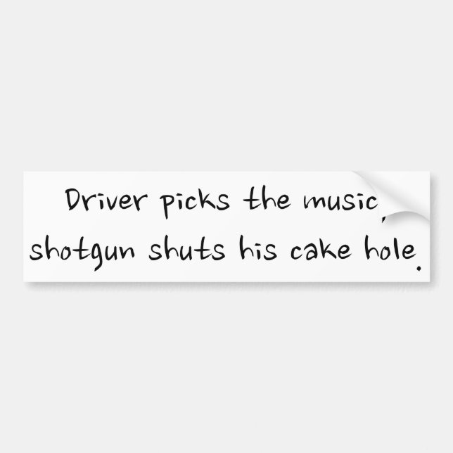 Shotgun Bumper Sticker (Front)