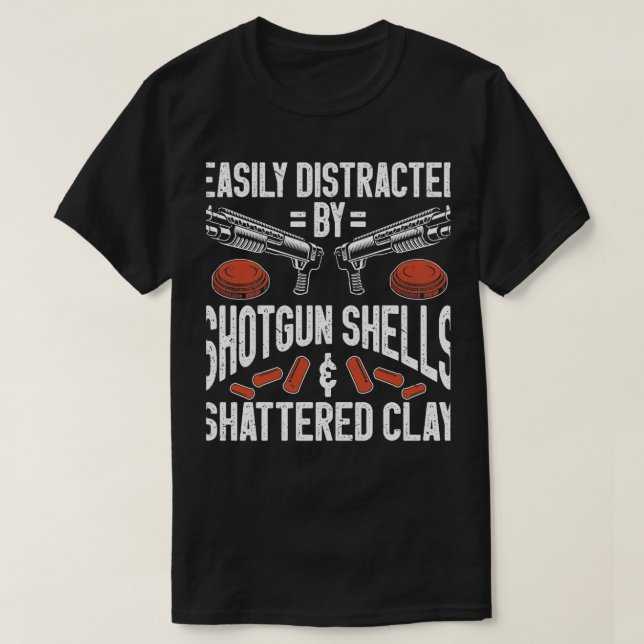 Shotgun  Trap Clay Pigeon 8 T-Shirt (Design Front)