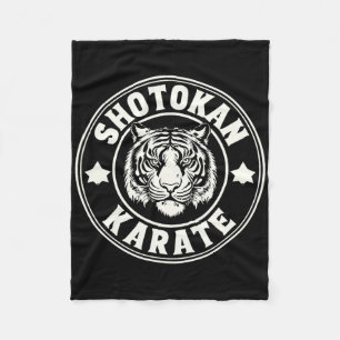 Shotokan Karate Fighter Martial Arts Tiger Funny K Fleece Blanket